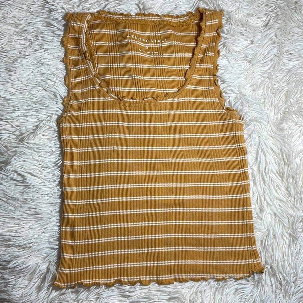 Yellow and withe stripes tank top